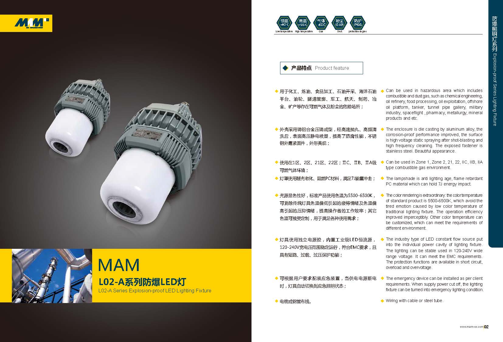 Explosion-proof LED Lighting Fixture, MAML02-A Series
