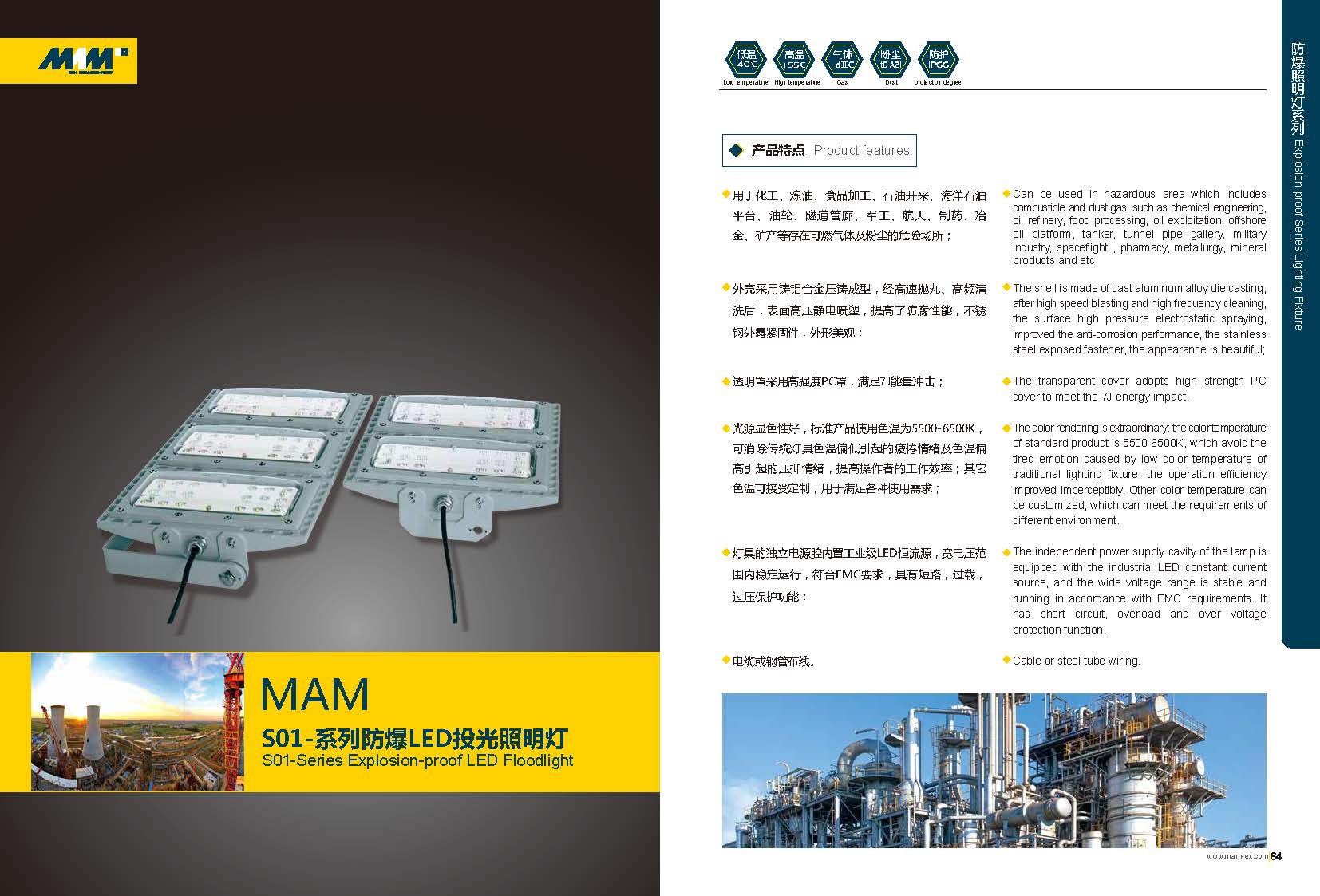 Explosion-proof LED Floodlight MAMS01-Series